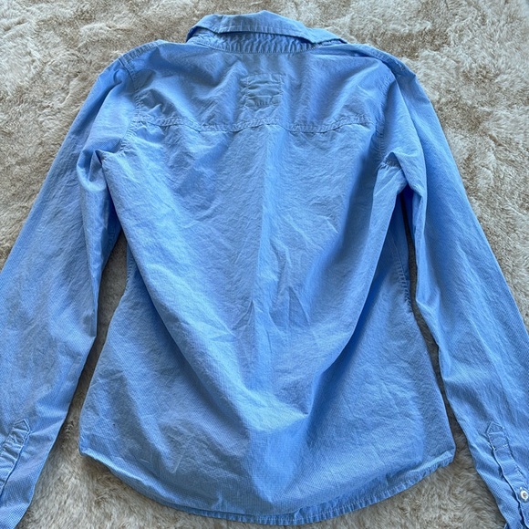 Hollister California gingham button up blouse, size medium - Picture 5 of 6